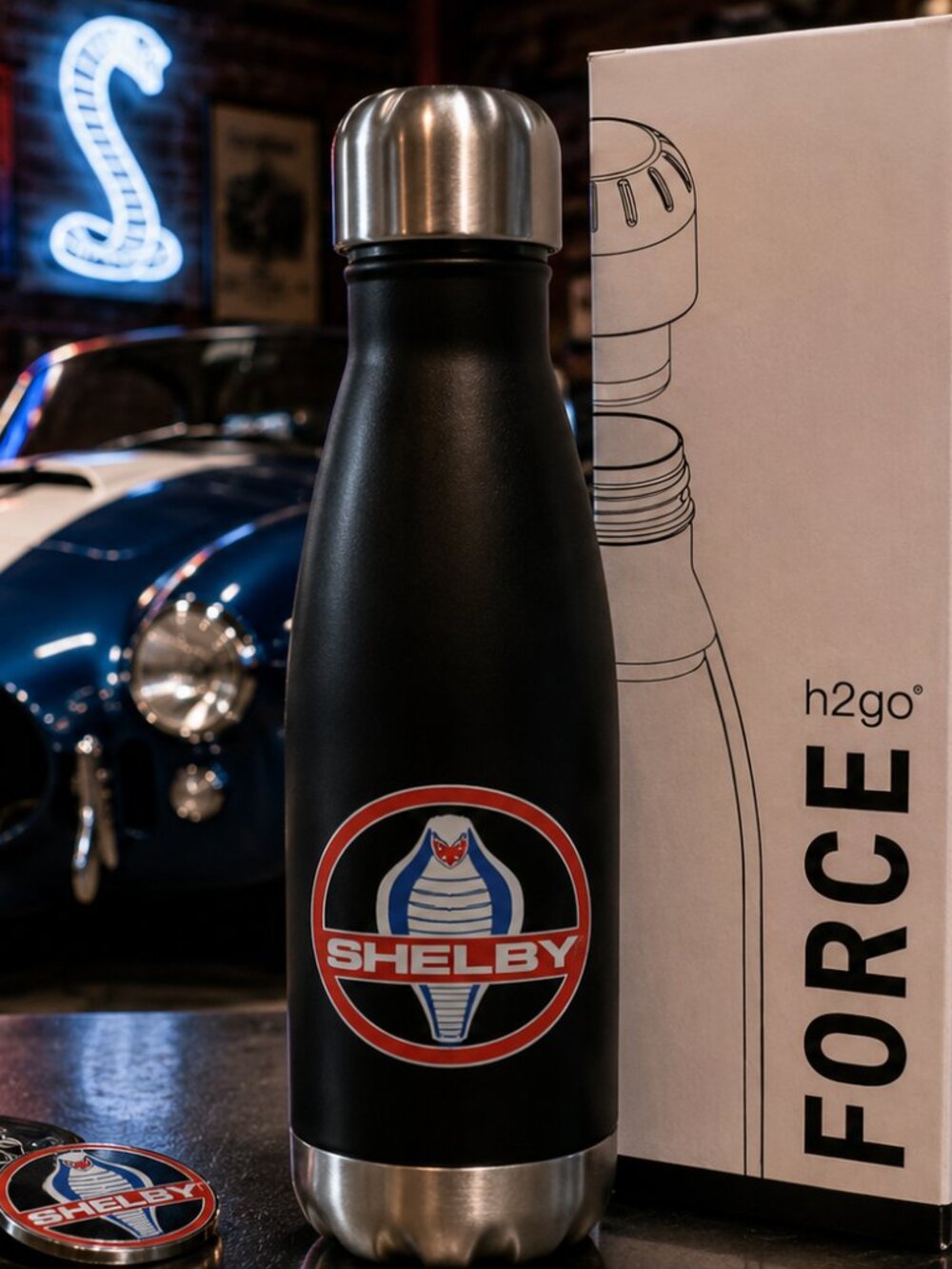 Shelby 17 oz Stainless Steel h2go Force Insulated Water Bottle Black w/ Box - Picture 1 of 2